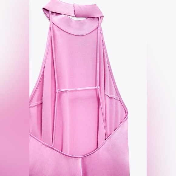 Elegant Pink Zara Halter Neck Dress - Picture 4 of 6